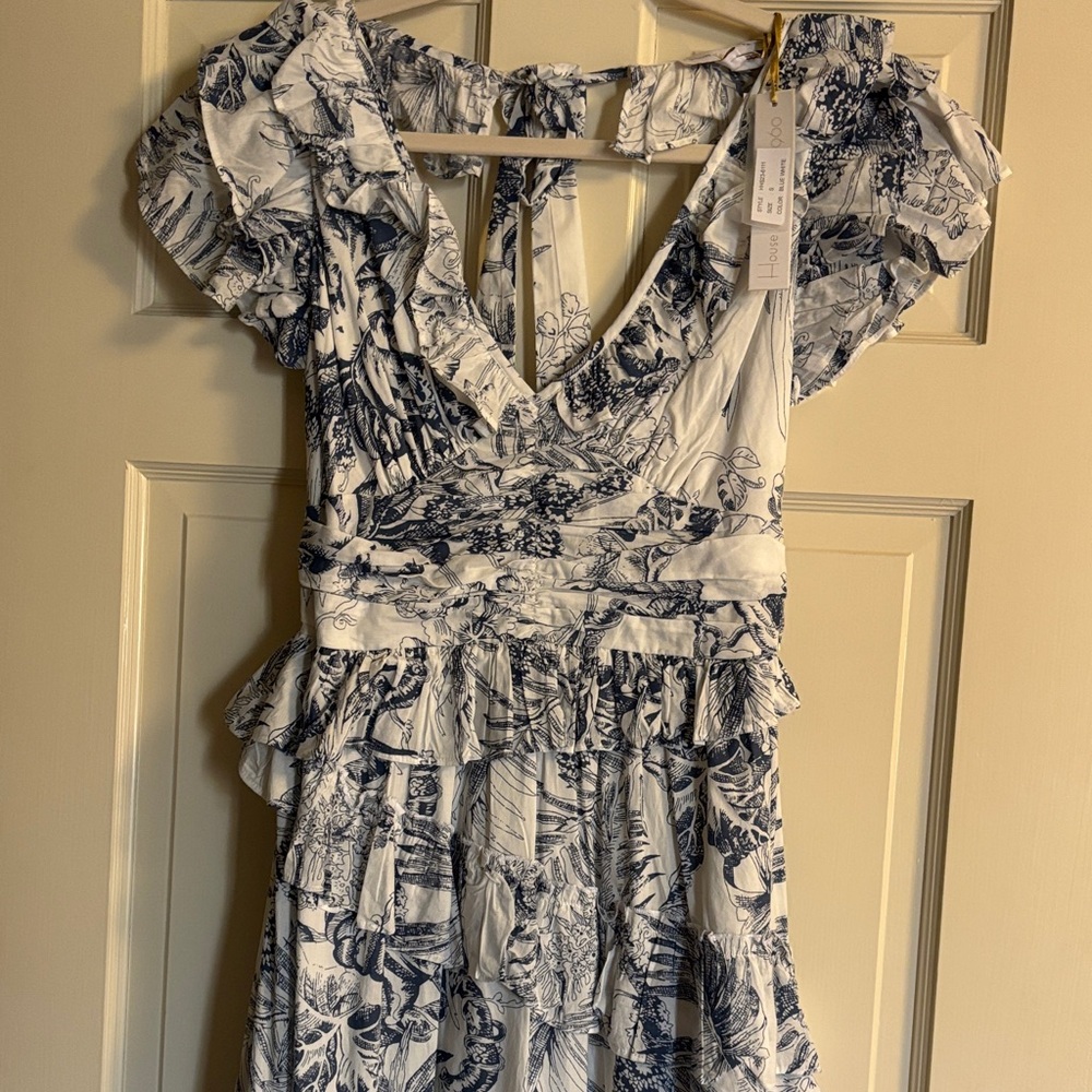 Botanical Ruffle Maxi Dress - Picture 3 of 6